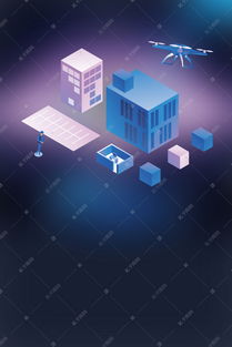 蓝色无人机科技 租赁服务宣传与千库网免费背景图下载指南